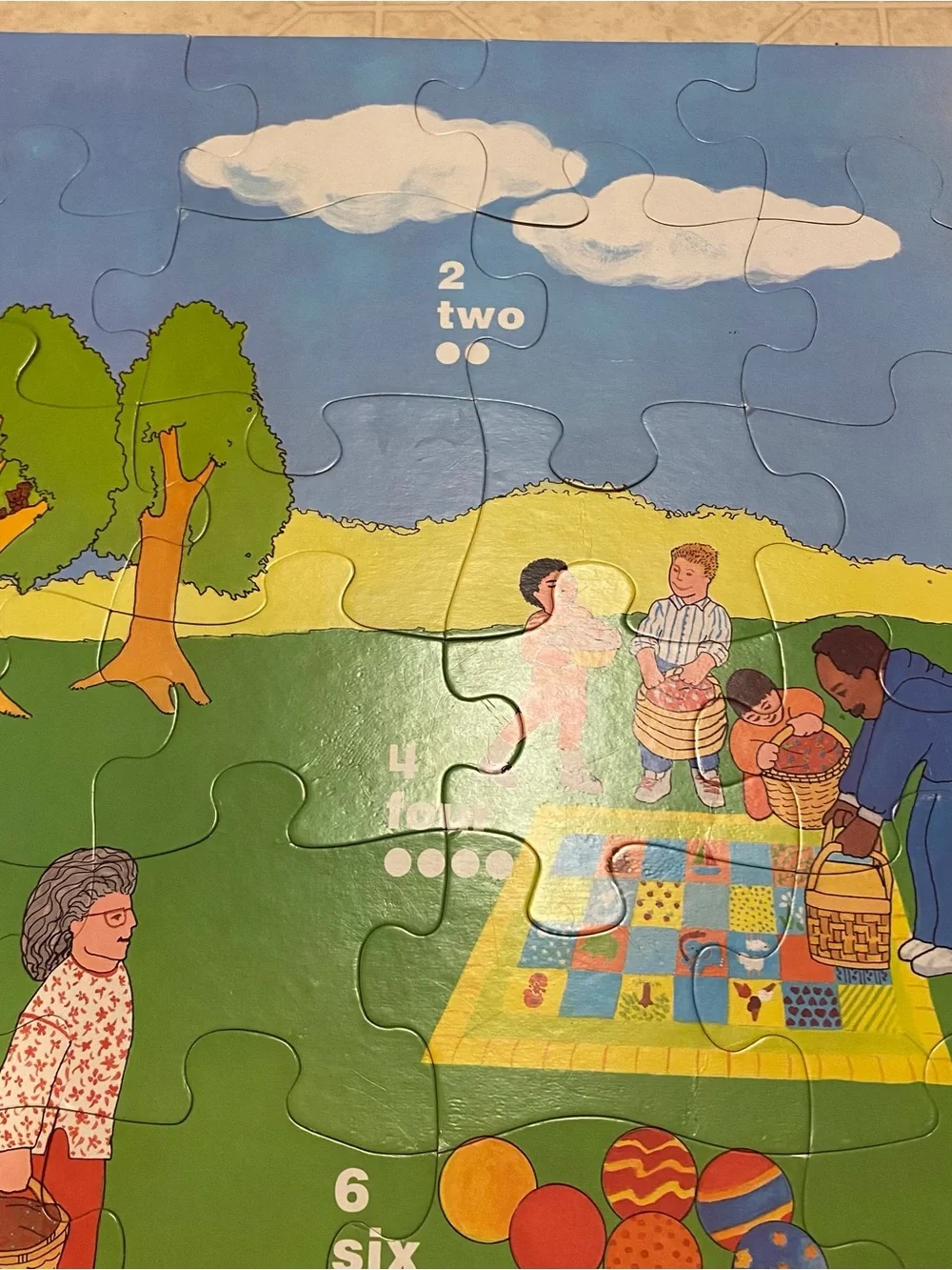 Judy Instructo Vintage Floor Puzzle Numbers 1988 J036050 Preschool Home School
